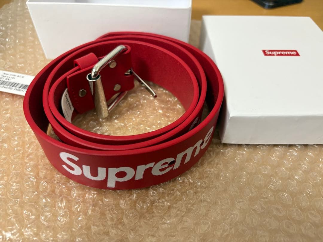 シュプリーム　supreme ベルト 25FW レッド　Lサイズ 新品未使用