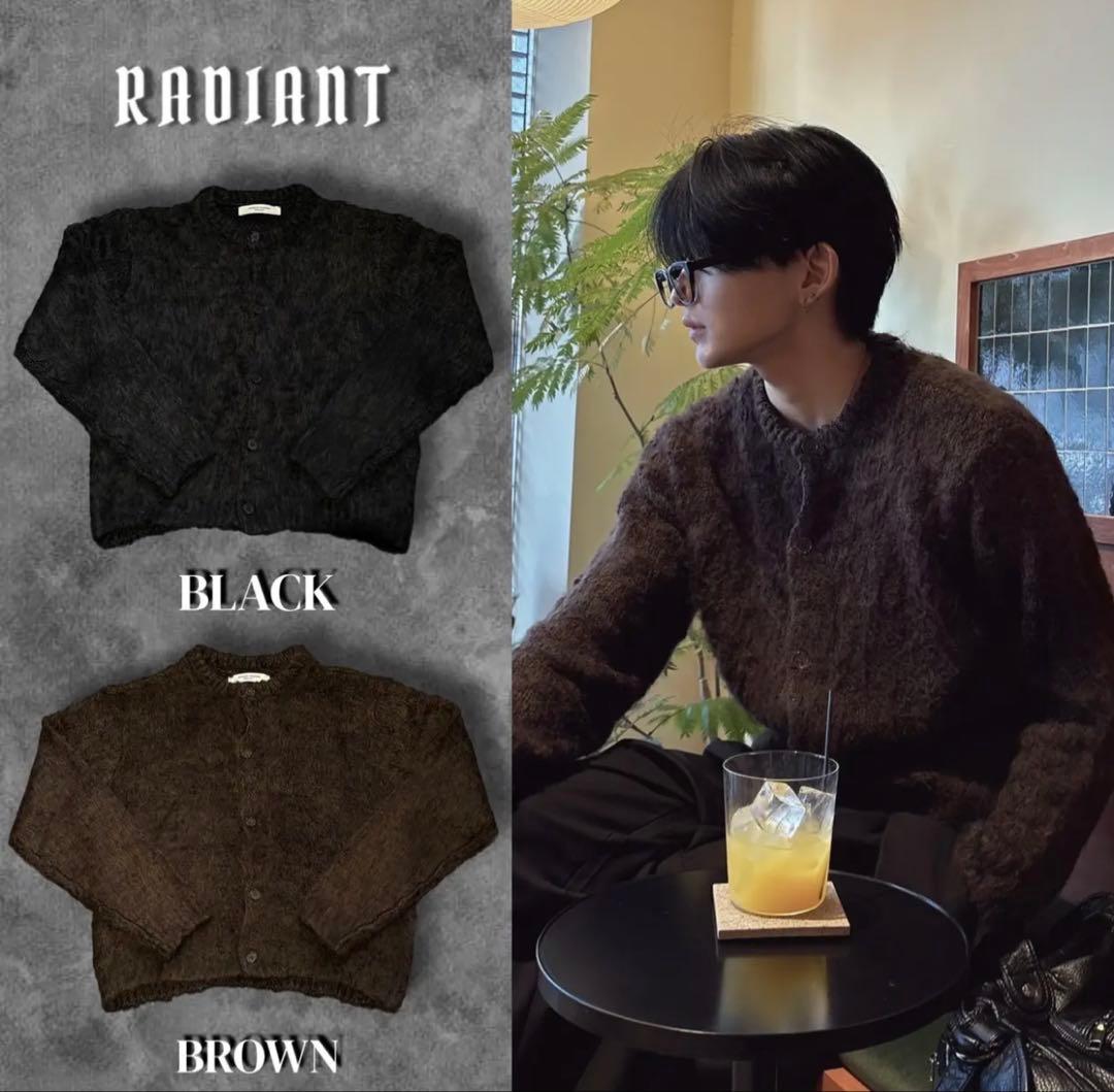 トップス RADIANT Roundneck cropped cardigan