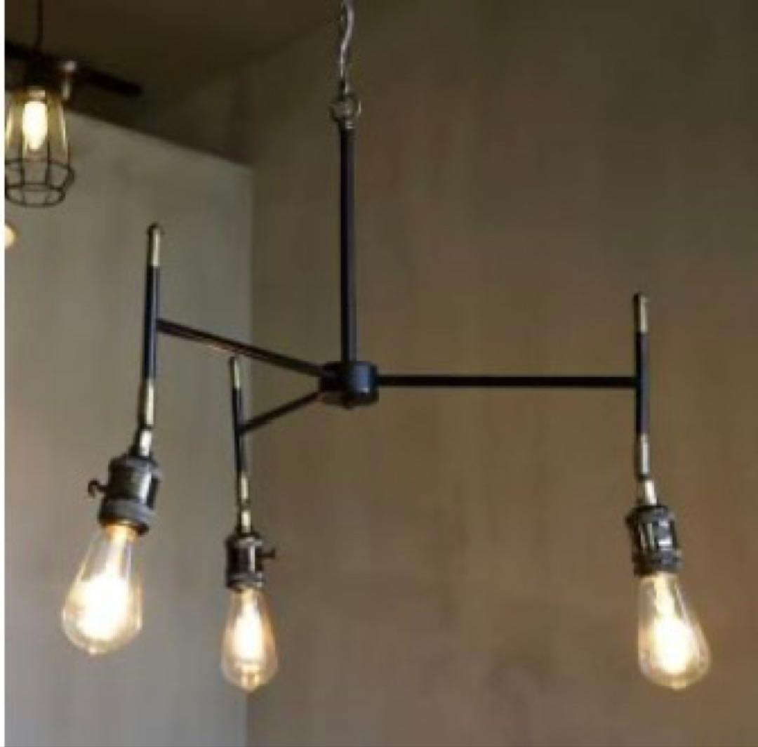 3灯シーリングライト ブラック シャンデリア