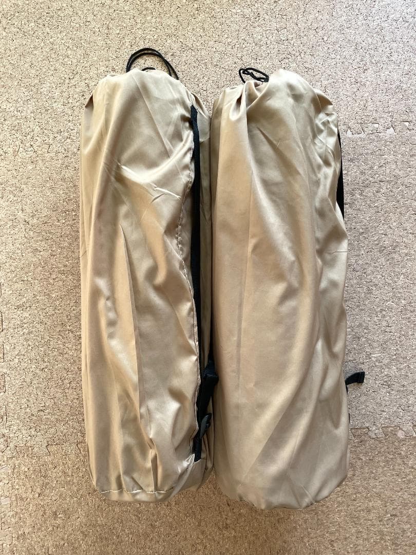 【1度使用のみ・2個セット】WAQ インフレータブルマット 厚さ8cm タン