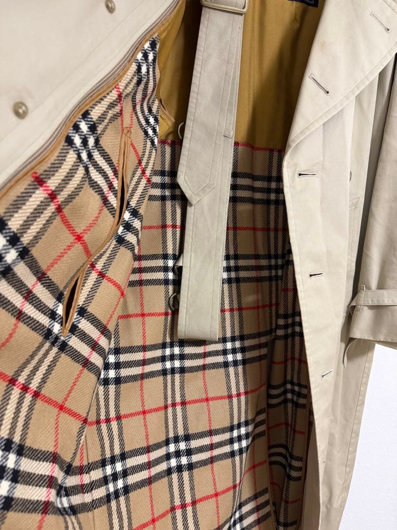 BURBERRY バーバリー　トレンチコート　ベルト　ノバチェック　メンズ　XL