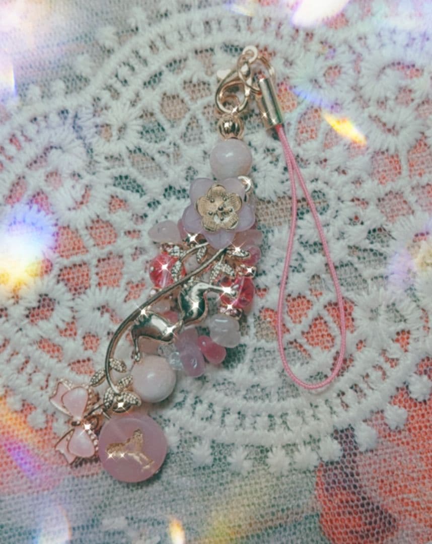 この世の春/運命の花が咲き乱れる春のエネルギーをいれたスーパーパワーストーン