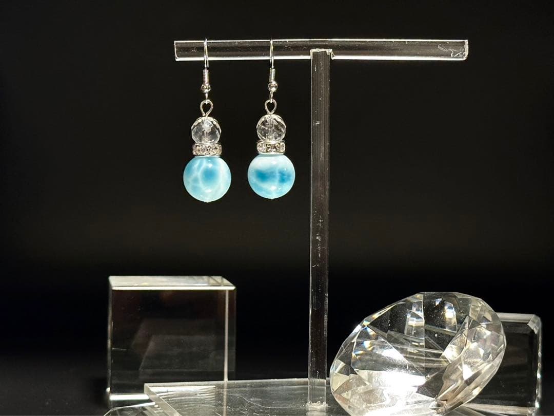 最大の癒し【ラリマー13mm】ピアス