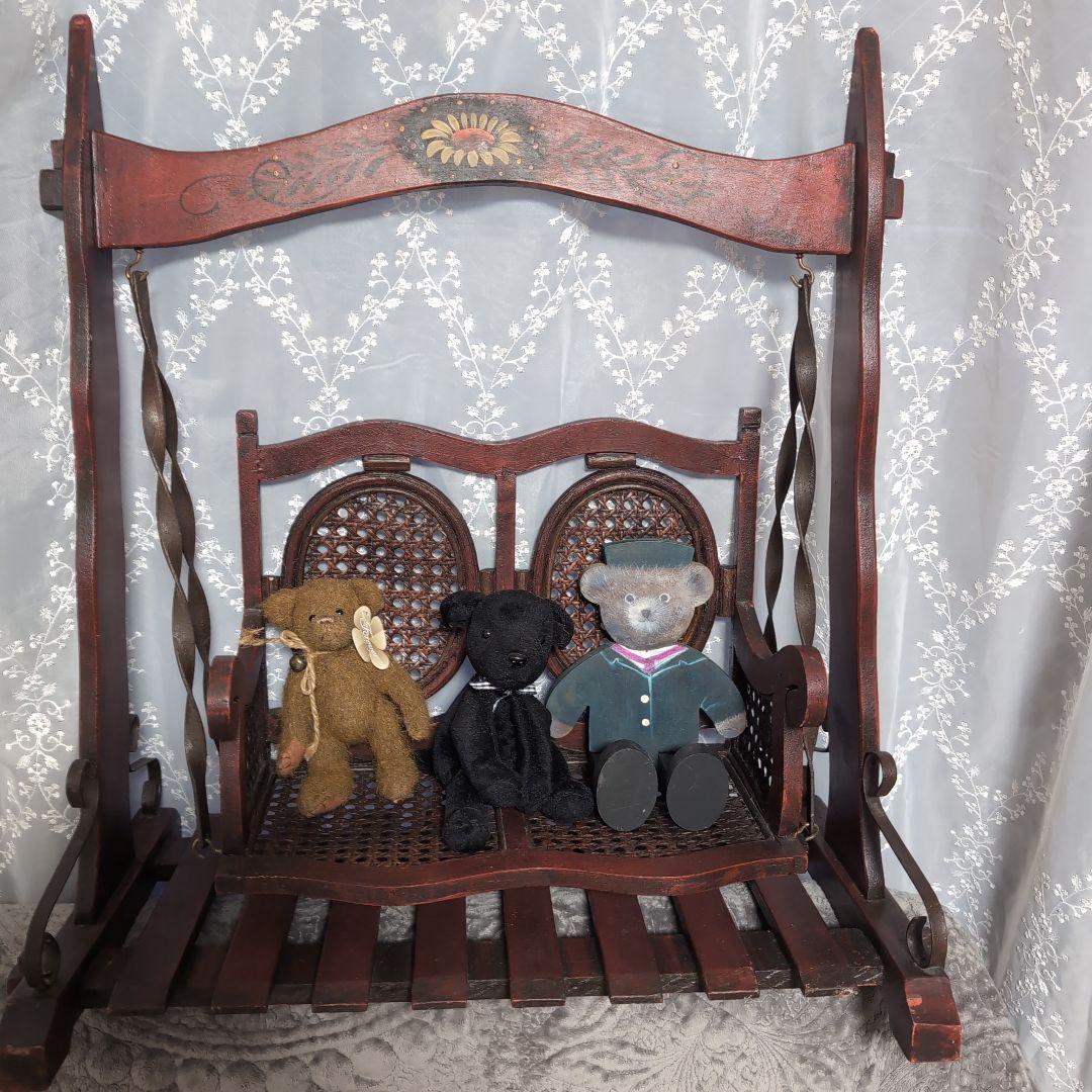 木製　ドール用のベンチ