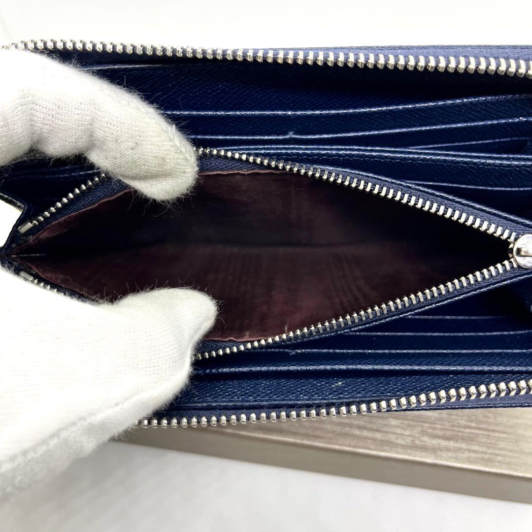 ギャラ付き/現行✨ブルガリマン 長財布 ラウンドファスナー サークルロゴ
