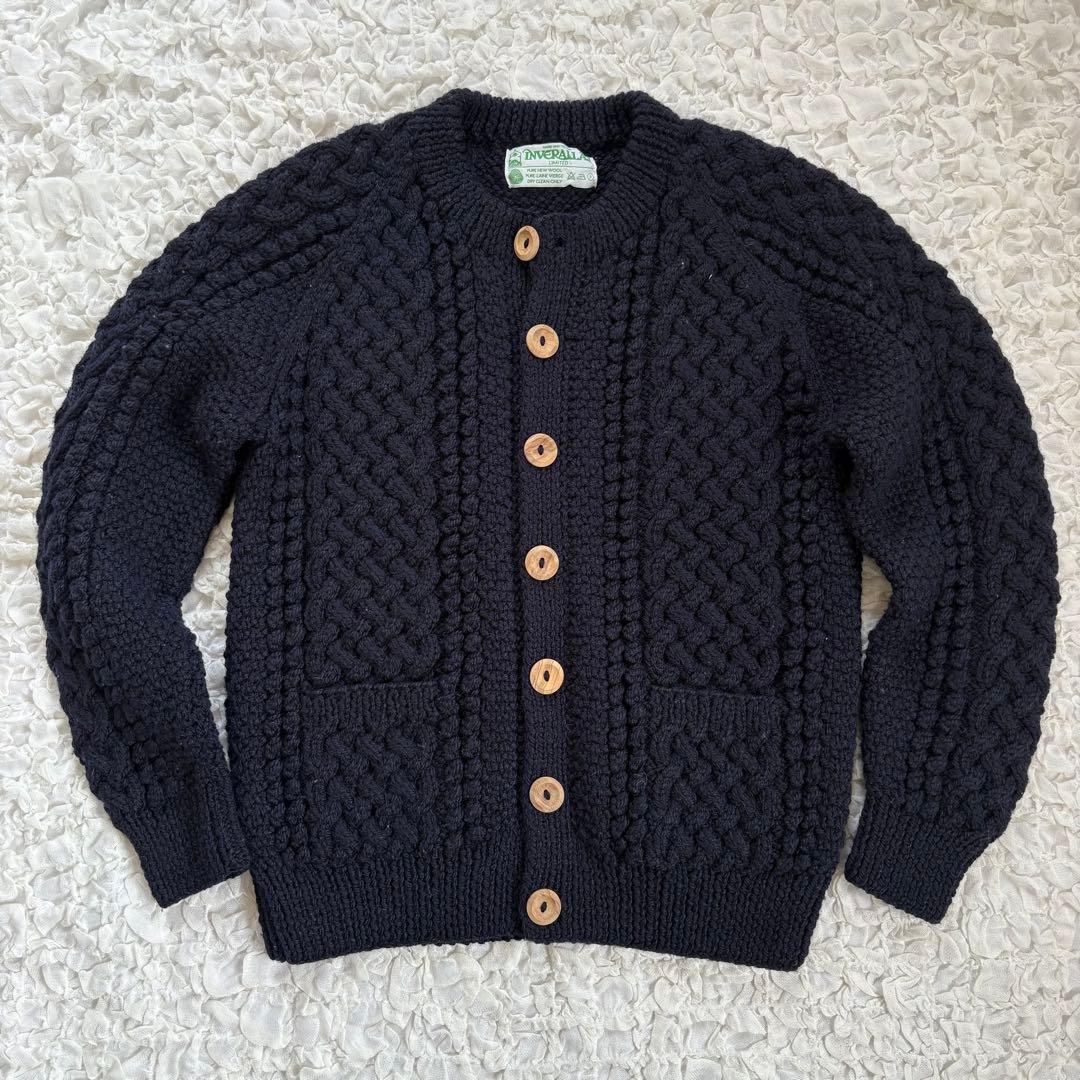 美品 インバーアラン 4A ゴルファーカーディガン