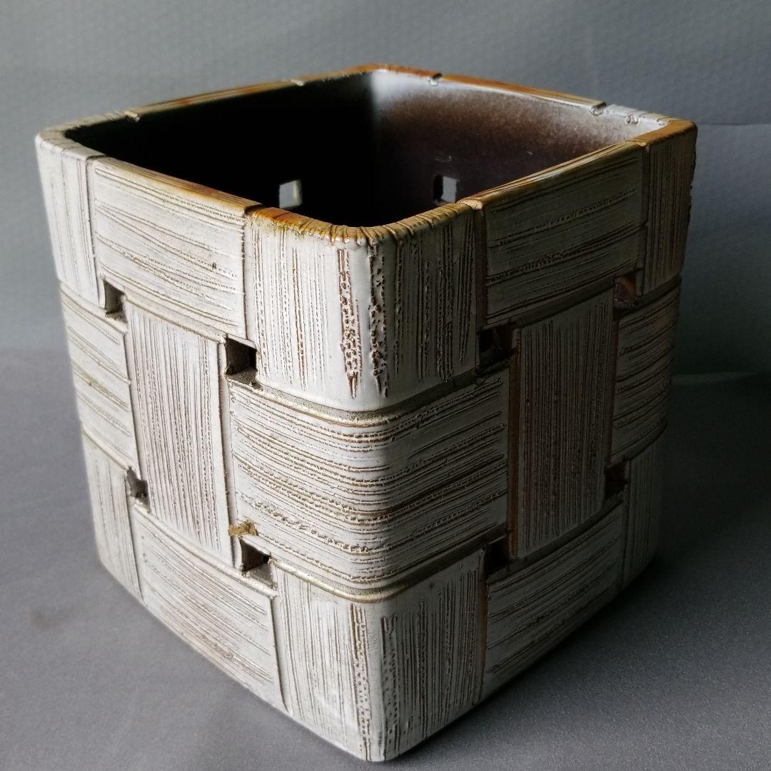 値下げしました⤵信楽焼 マガジンラック 白 高さ３０cm