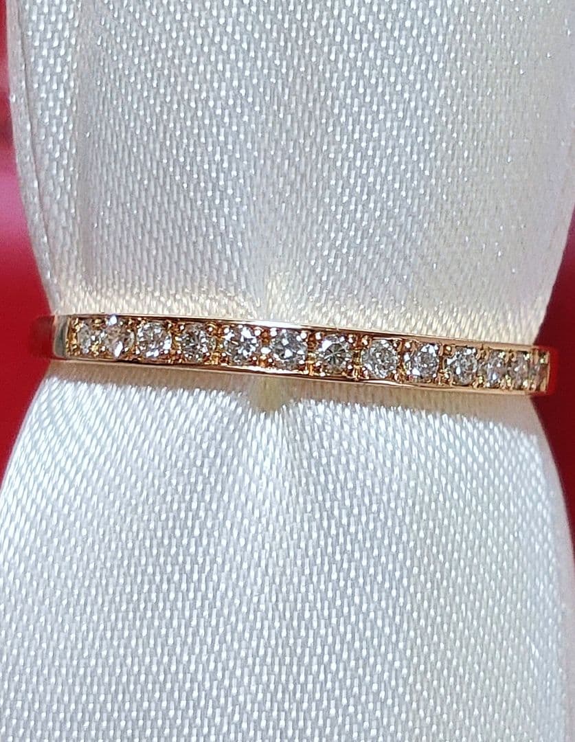 新入荷 未使用 k18PG ダイヤモンド0.10ct エタニティリング