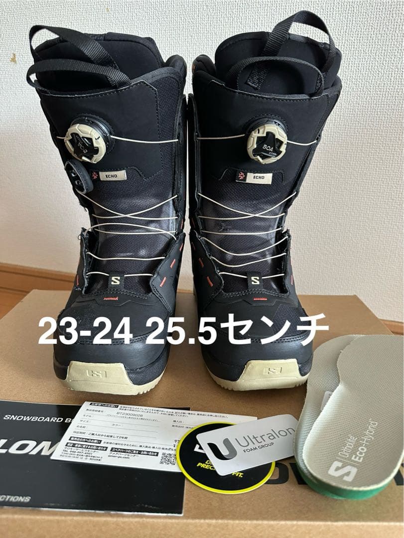 スノーボード 25.5 2023-24 SALOMON ECHO DUAL BOA WIDE