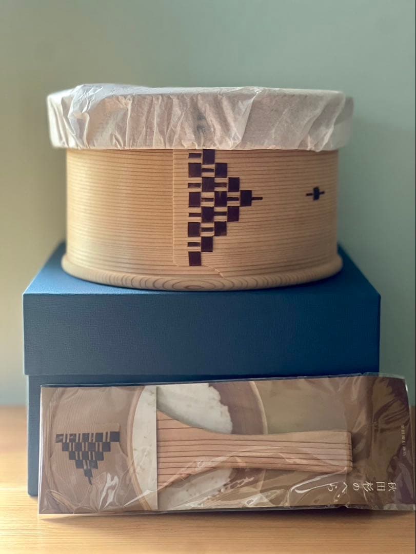 未使用　柴田慶信商店　秋田杉　曲げわっぱ　白木　おひつ　6寸 六寸　3合用　栗久