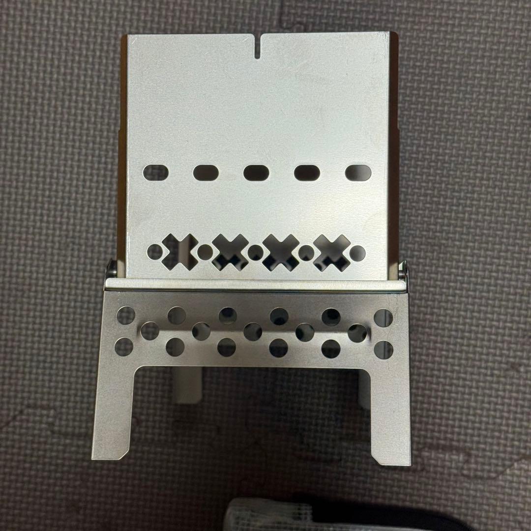 【希少 美品 未使用】笑'ｓオールチタン製B6君 メッシュグリルプレート セット