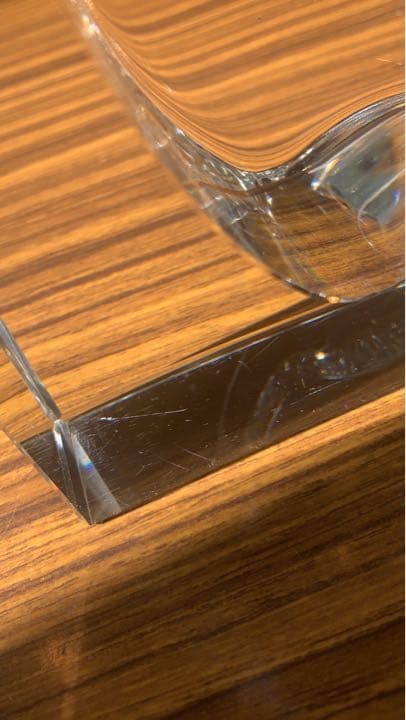 appleの置き物　ガラス製（73）アップルコンピュータ