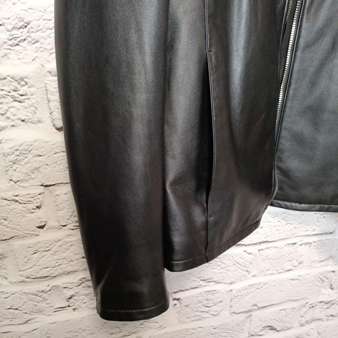 美品■NANO UNIVERSE シングル ライダースジャケット ラムレザー