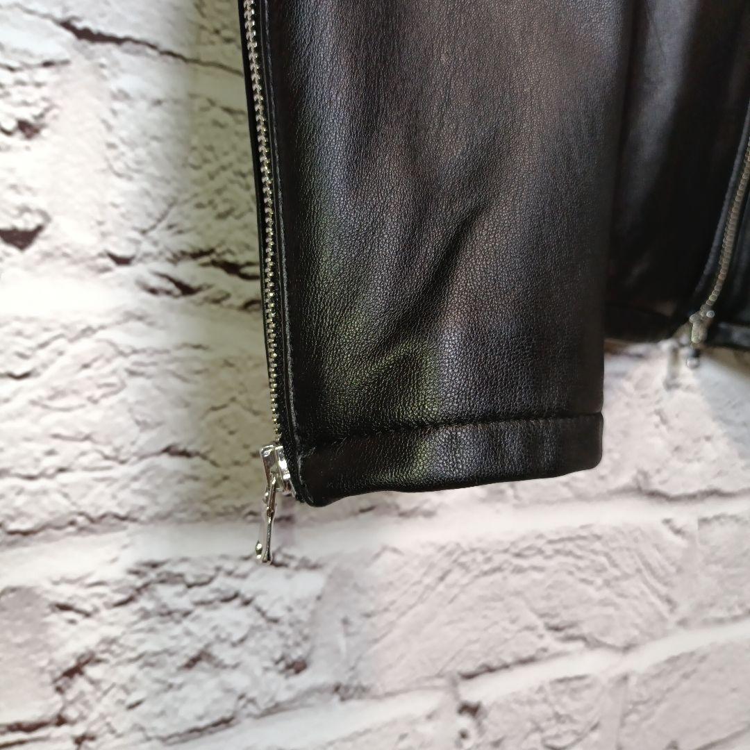 美品■NANO UNIVERSE シングル ライダースジャケット ラムレザー