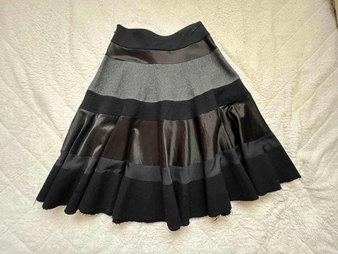 tricot COMME des GARÇONスカートS グレー/ブラックAW