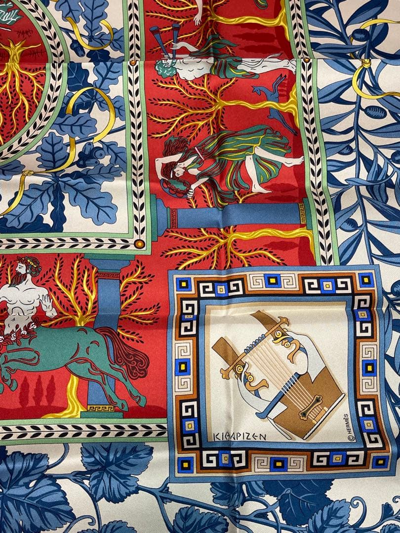 ★美品★HERMES★カレ 90★スカーフ★シルク★古代 ローマ★神々★