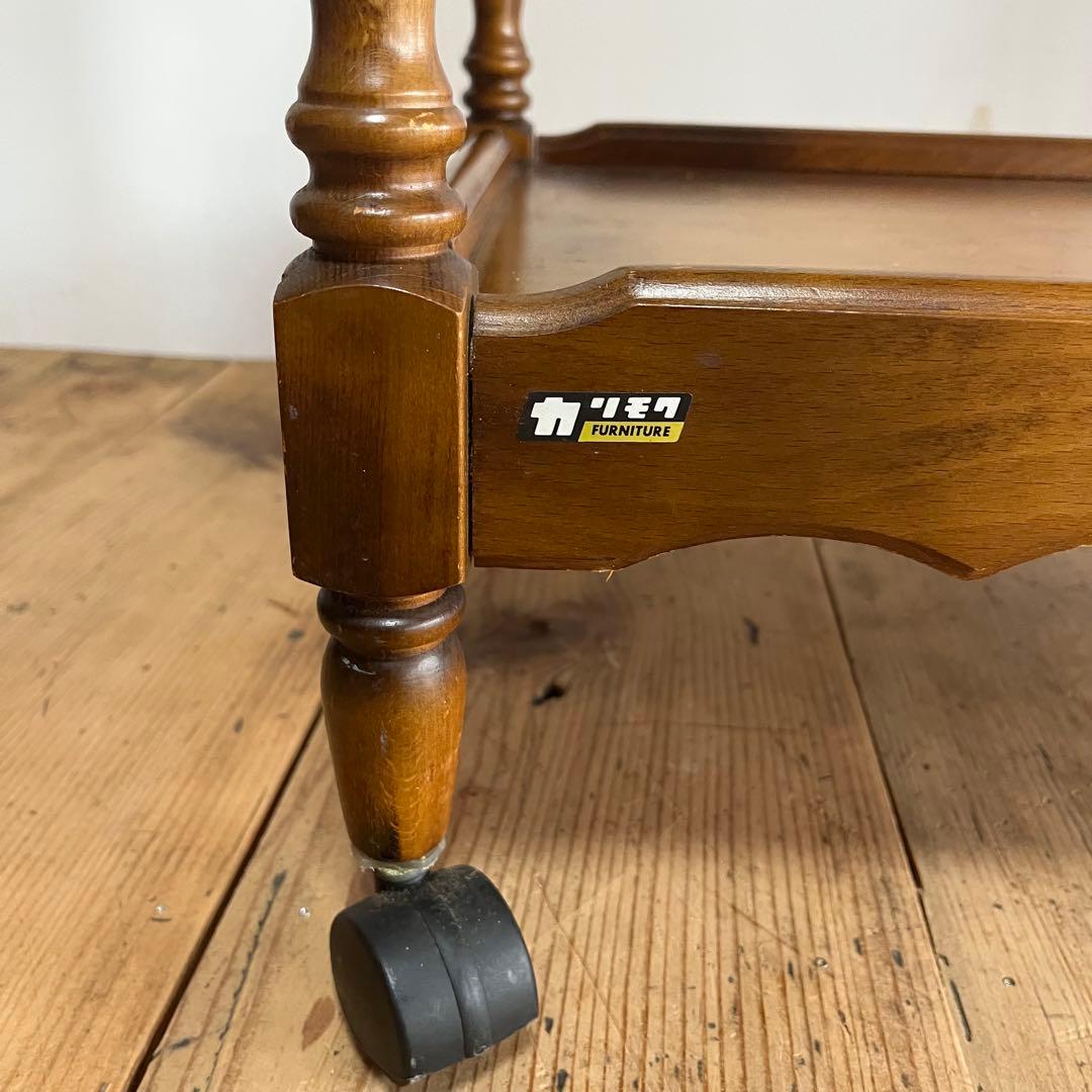 オールド カリモク キッチンワゴン 棚 カート 昭和レトロ z800