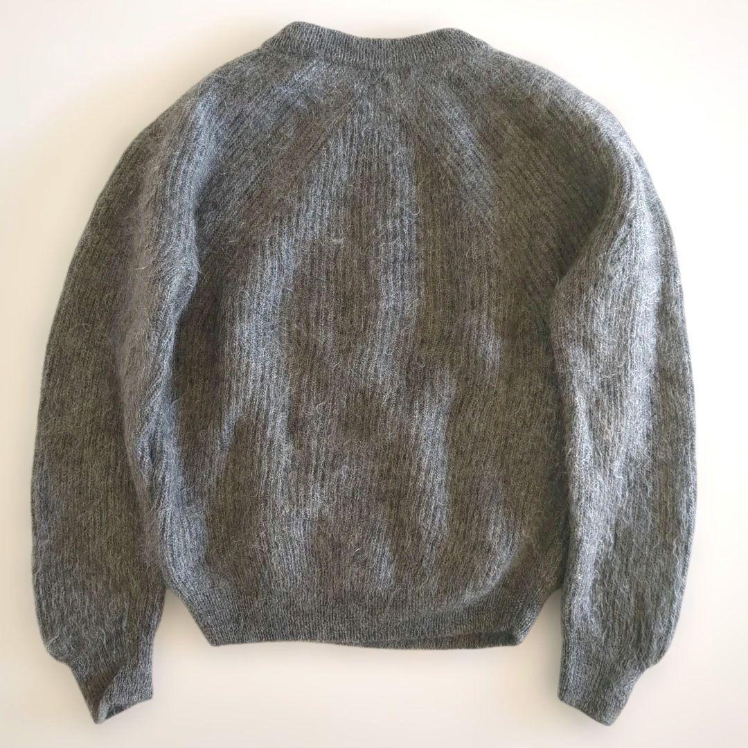 バトナー ニット モヘヤ混 シグネチャー クルーネック グレー 2