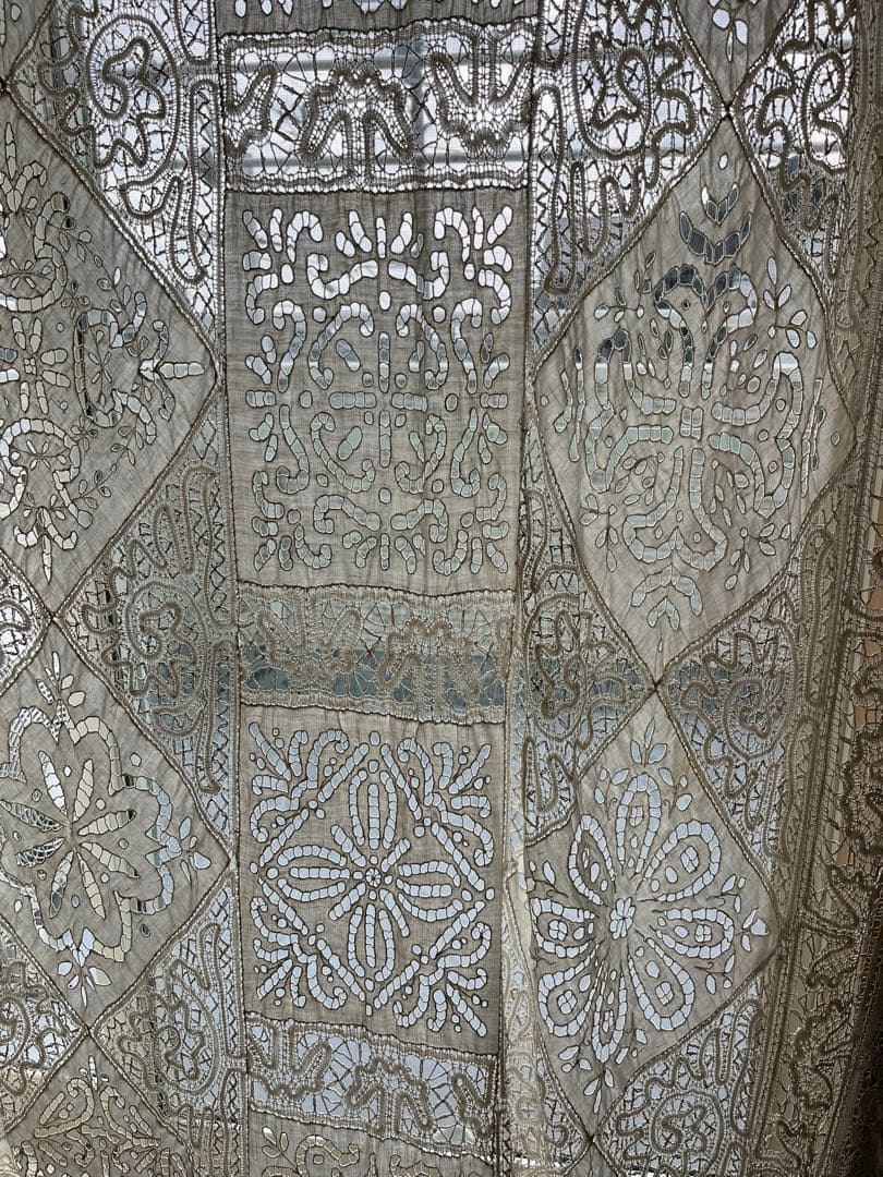 フランス アンティークカットワークテーブルクロス