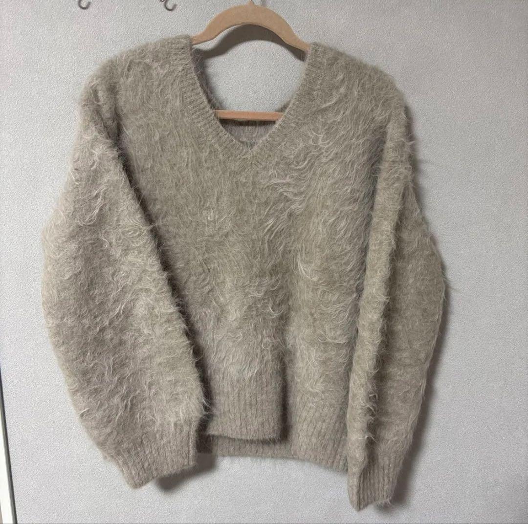 【美品】anuans スーリーアルパカニットプルオーバー