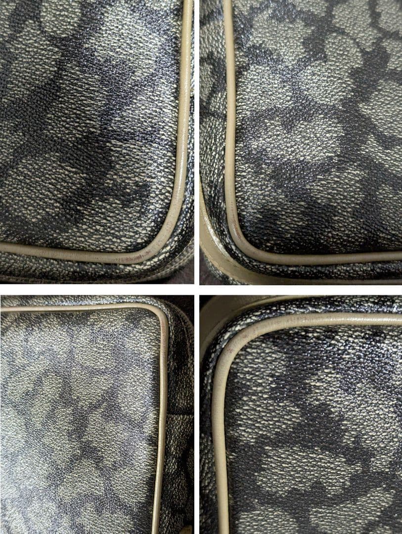 美品 イヴサンローラン ボストンバッグ ポーチ セット ジラフ柄 ヴィンテージ