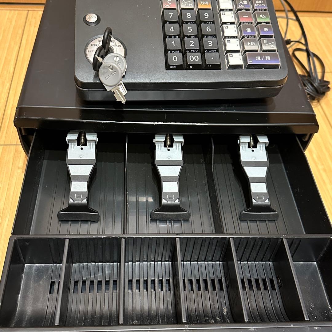 カシオレジスター10部門 CASIO TE-300（BK）レシート紙付き