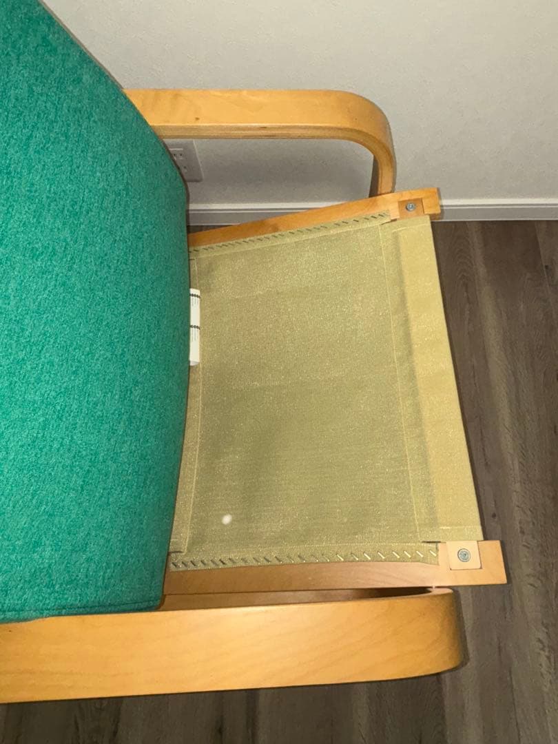 イケア ポエング アームチェア パーソナルチェア＆オットマン　グリーン