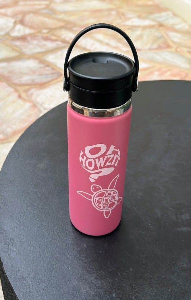 ウミガメデザイン ピンク水筒