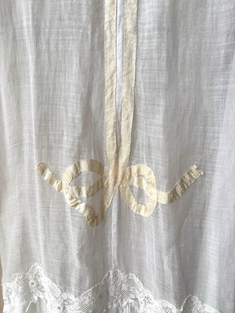 フランスアンティーク　ティードレス　デイドレス　ヴィクトリアン　エドワーディアン