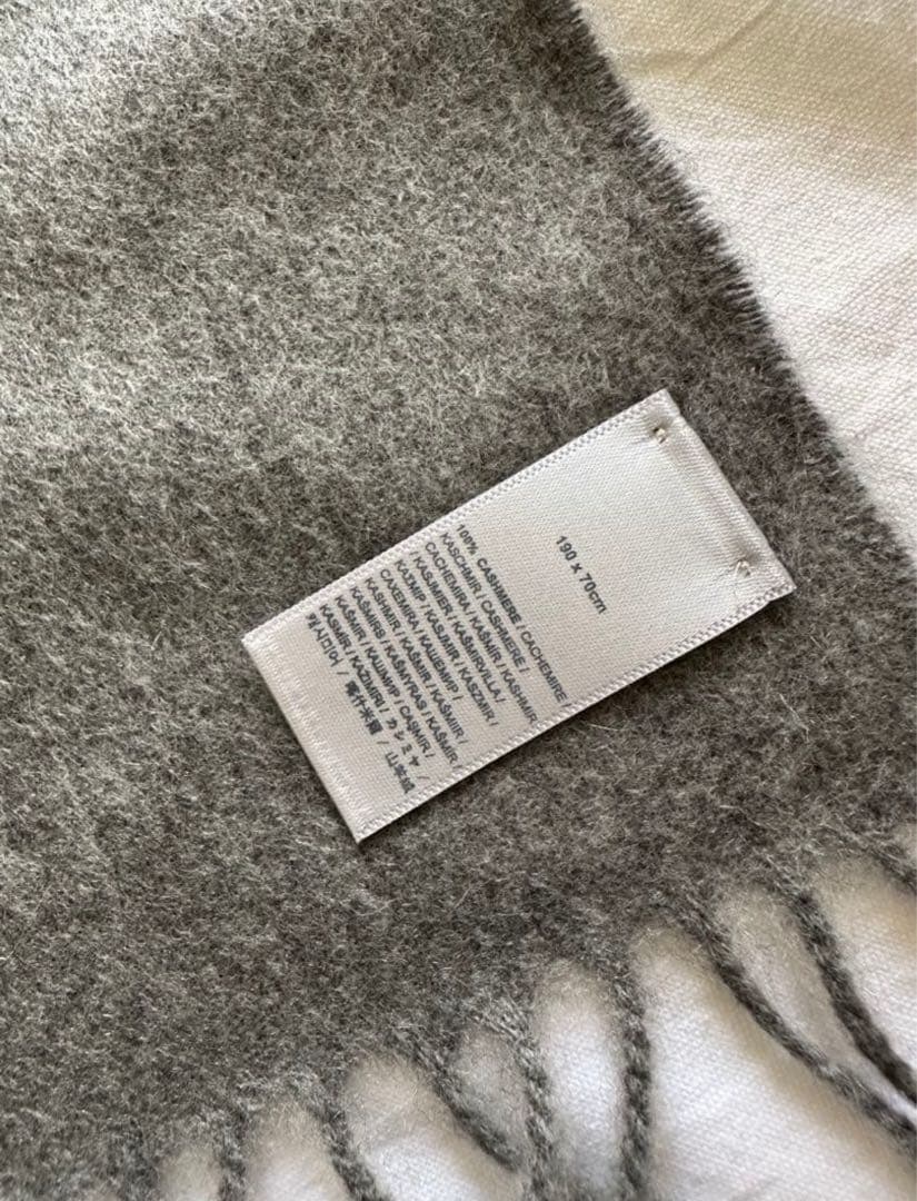 ジョンストンズ カシミヤ 大判ストール　グラナイト　新品未使用　グレー系