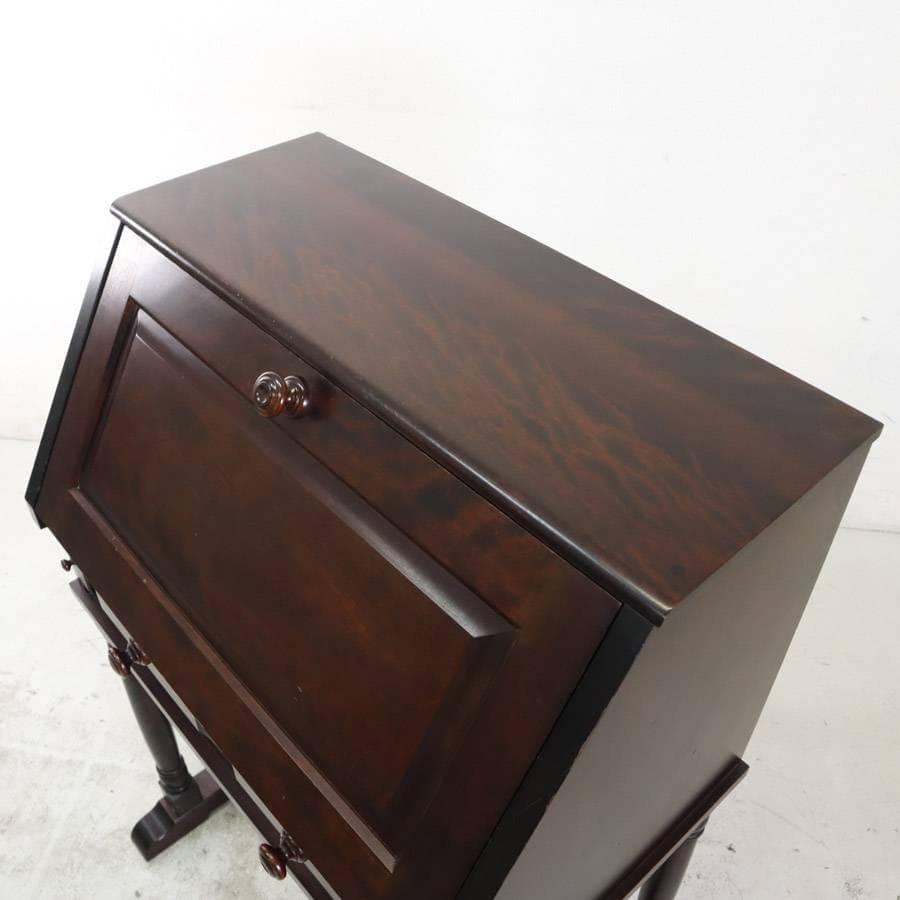 北海道民芸家具 ライティングデスク ビューロー 樺材 引き出し2杯 飛騨産業