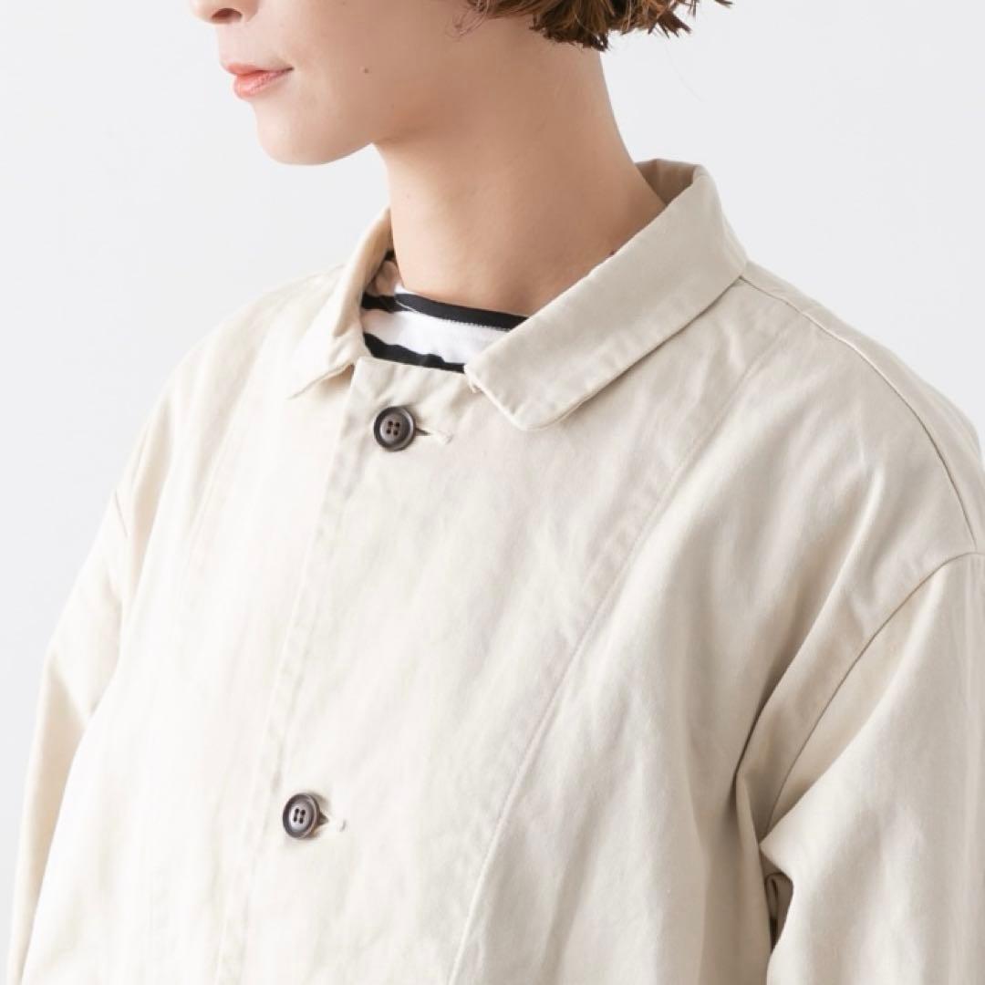 HARVESTY ハーベスティ オーバーハーフコート アイボリー サイズ1