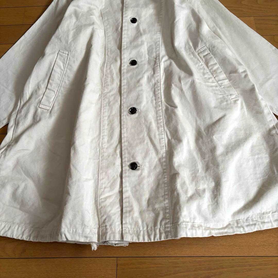 HARVESTY ハーベスティ オーバーハーフコート アイボリー サイズ1
