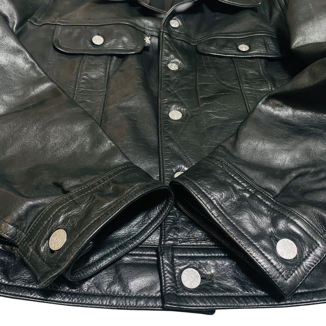 【美品】90s agnis b. homme アニエスベーオム レザージャケット
