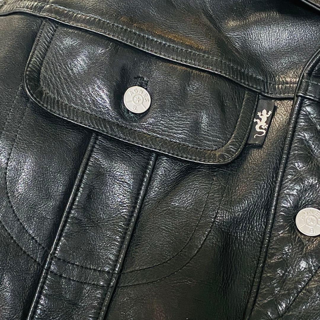 【美品】90s agnis b. homme アニエスベーオム レザージャケット