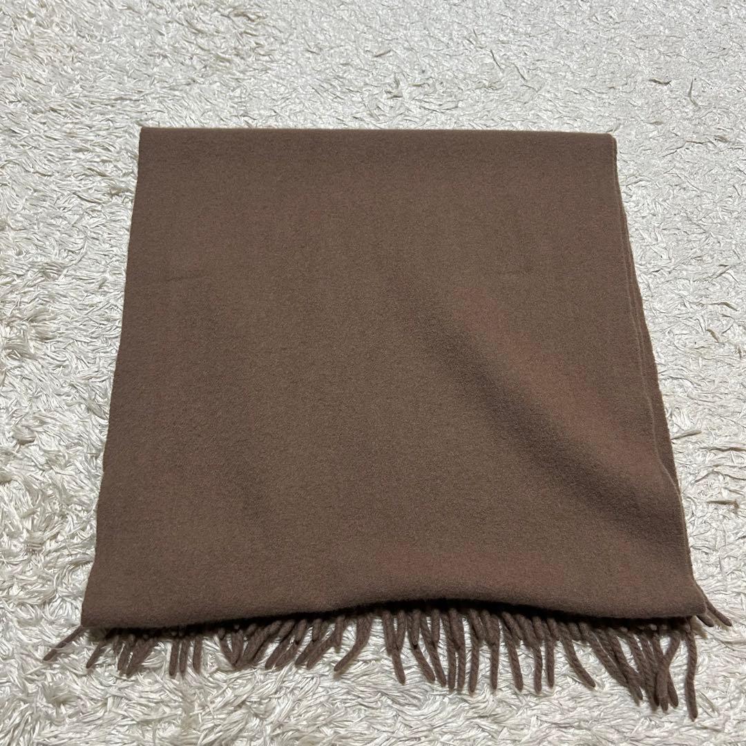 え*」様 Acne Studious ラムウールフリンジスカーフマフラー 茶 2