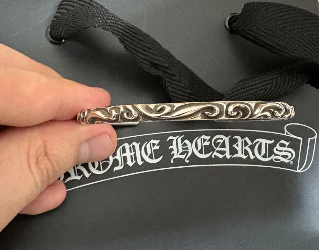新品同様Chrome Hearts スクロールバンド バングル ブレスレット