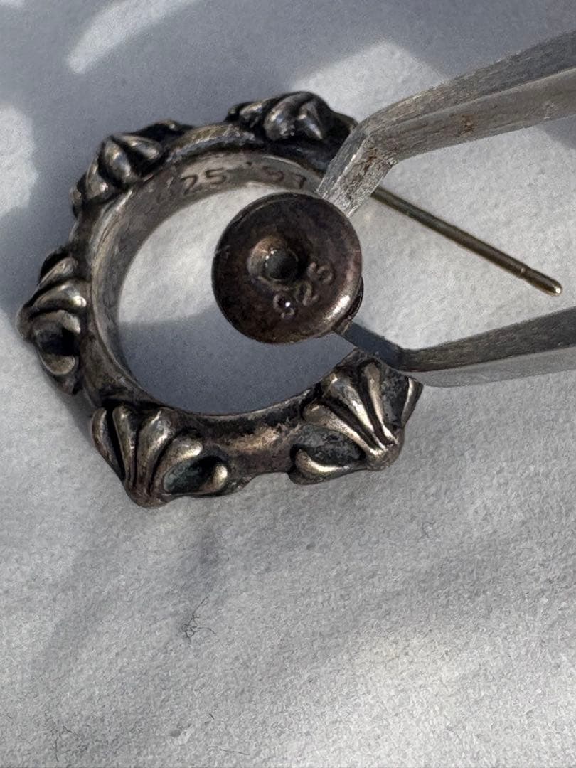 CHROME HEARTS HOOP CROSS SML クロムハーツ　ピアス