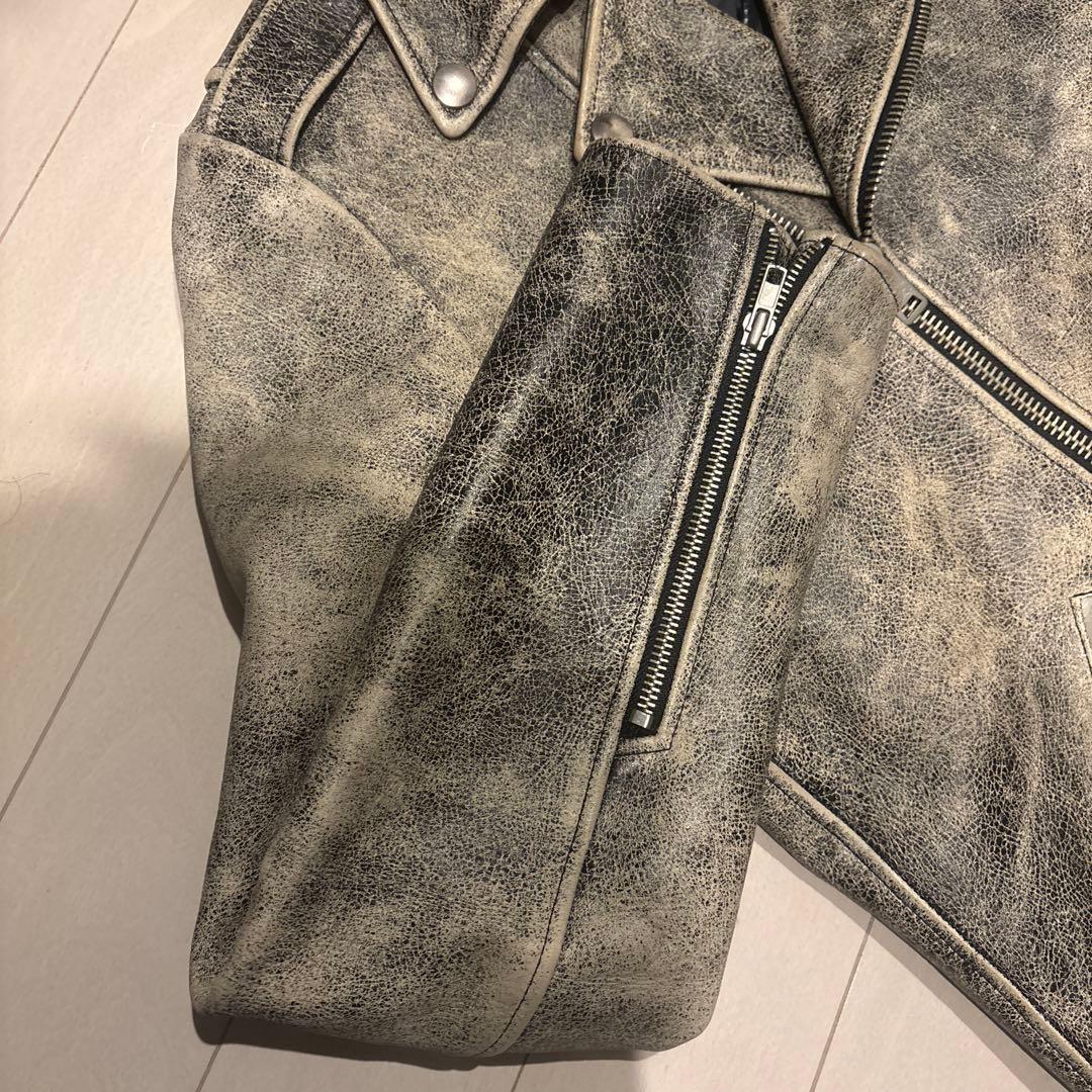 ファセッタズム　ダブルライダースJKT ヴィンテージ加工