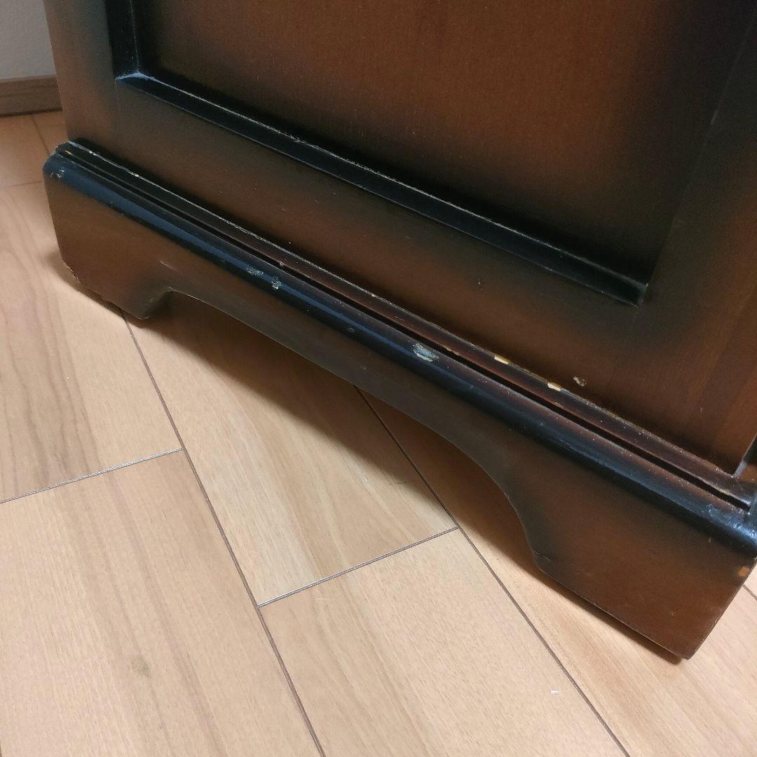 【レトロヴィンテージ】木製チェスト キャビネット 電話台 収納棚 シャドー塗装