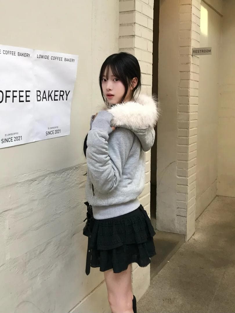 emmy ファータッチフーディーライダースジャケット