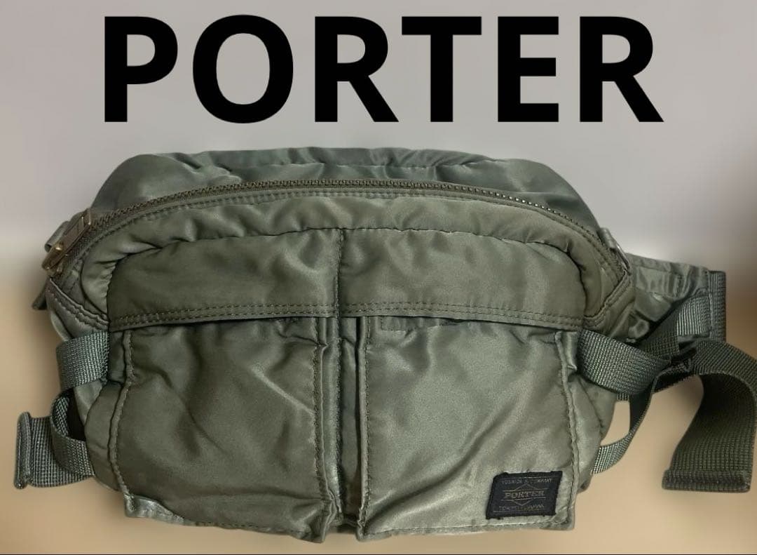 PORTER TANKER WAIST BAG セージグリーン