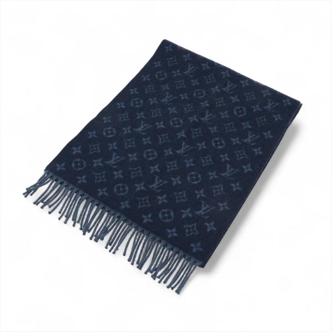 美品 ヴィトン エシャルプ モノグラム グラディエントマフラー ウール×カシミヤ