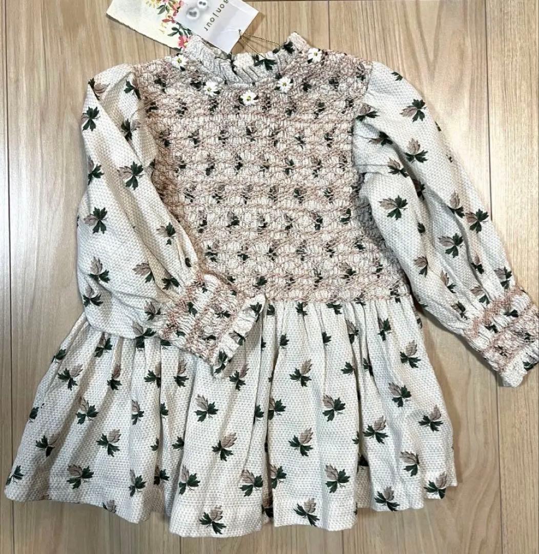 【新品未使用】bonjour diary ワンピース　2-3y