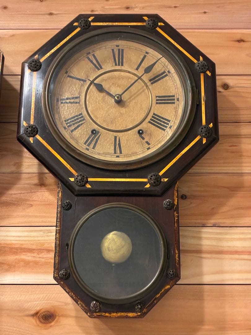 セストーマス　アンティーク柱時計　稼働品