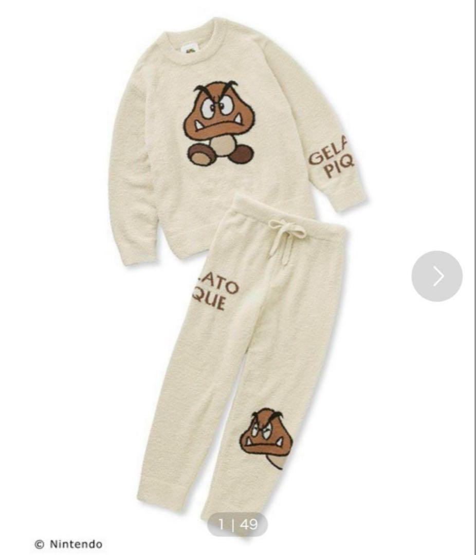 ジェラートピケ　マリオ ベビモコジャガード　クリボー