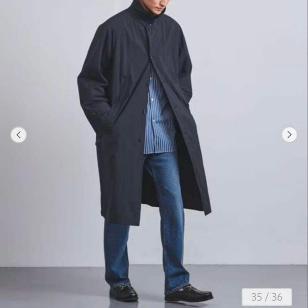 【上質】XL ネイビー 撥水 ステンカラーコート ユナイテッドアローズ