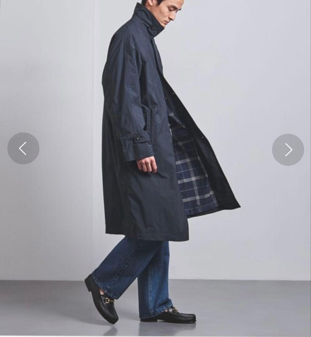 【上質】XL ネイビー 撥水 ステンカラーコート ユナイテッドアローズ