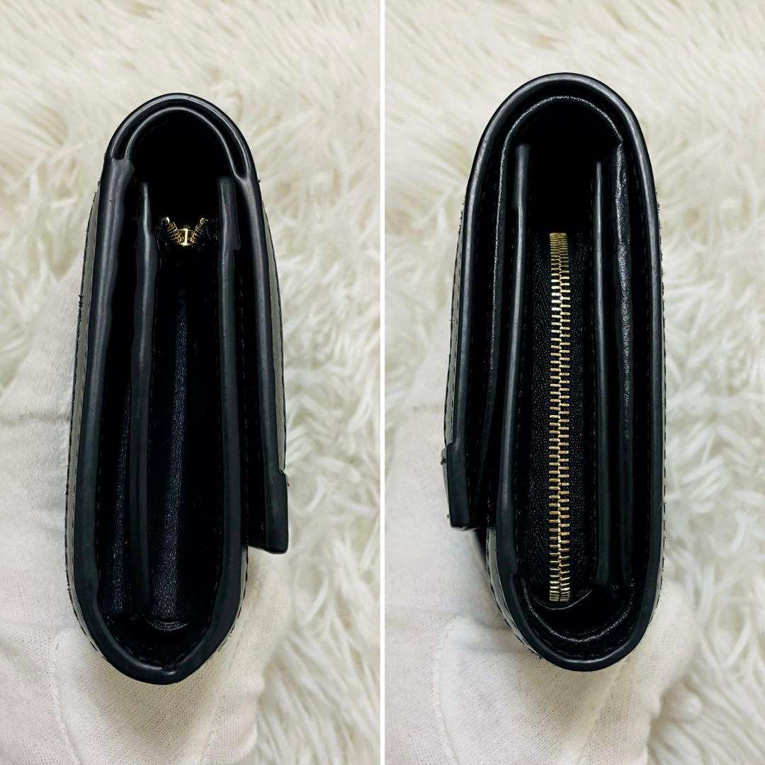 未使用級✨付属完備✨GUCCI 二つ折り財布 GG マーモント マトラッセ 黒