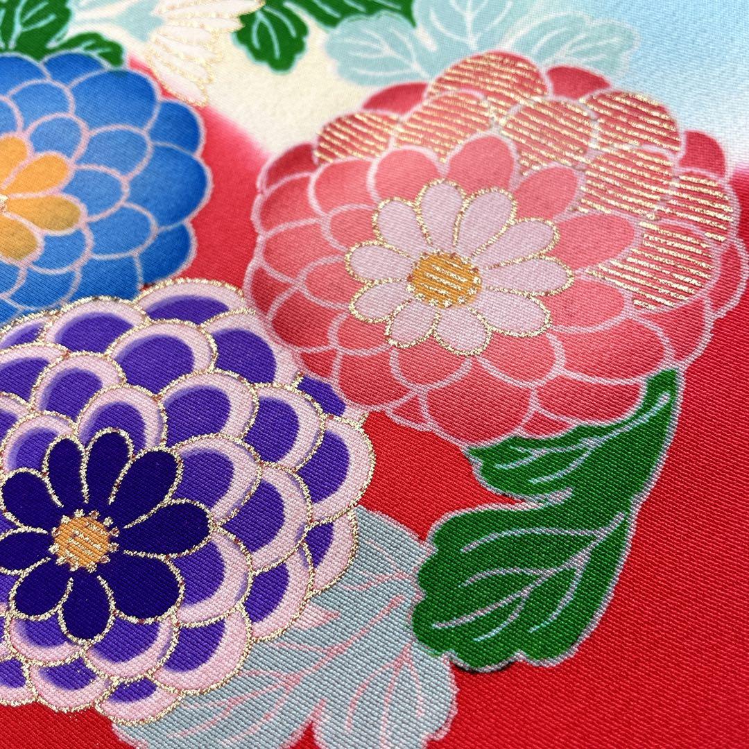 ◎mk-2685　七五三　女の子　着物　7歳　　12-4